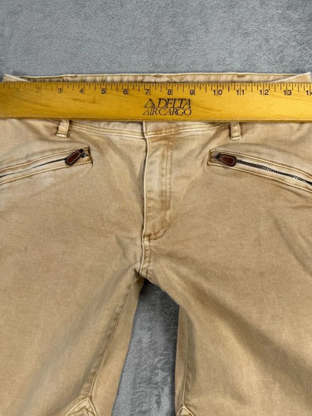 Vtg Ralph Lauren Sport Mid Rise Horse Riding Ankle Pants Womens 28 Tan Preppy